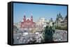 View over the Red Square, UNESCO World Heritage Site, Moscow, Russia, Europe-Michael Runkel-Framed Stretched Canvas