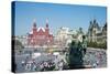 View over the Red Square, UNESCO World Heritage Site, Moscow, Russia, Europe-Michael Runkel-Stretched Canvas