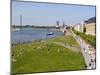 View Over the Rheinuferpromenade Along the River Rhine Towards the Old City, North Rhine Westphalia-Yadid Levy-Mounted Photographic Print