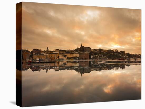 View over the River at Sunset, Djurgarden, Stockholm, Sweden, Scandinavia, Europe-Ian Egner-Stretched Canvas