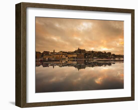 View over the River at Sunset, Djurgarden, Stockholm, Sweden, Scandinavia, Europe-Ian Egner-Framed Photographic Print