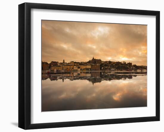 View over the River at Sunset, Djurgarden, Stockholm, Sweden, Scandinavia, Europe-Ian Egner-Framed Photographic Print