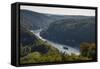 View over the River Danube Breakthrough Near Weltenburg Monastery, Bavaria, Germany, Europe-Michael Runkel-Framed Stretched Canvas