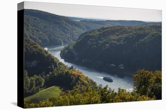 View over the River Danube Breakthrough Near Weltenburg Monastery, Bavaria, Germany, Europe-Michael Runkel-Stretched Canvas