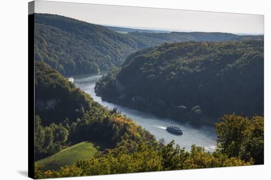 View over the River Danube Breakthrough Near Weltenburg Monastery, Bavaria, Germany, Europe-Michael Runkel-Stretched Canvas