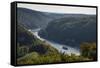 View over the River Danube Breakthrough Near Weltenburg Monastery, Bavaria, Germany, Europe-Michael Runkel-Framed Stretched Canvas