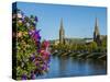 View over the River Ness towards the St. Columba and Free North Churches, Inverness, Highlands, Sco-Karol Kozlowski-Stretched Canvas