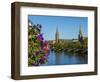 View over the River Ness towards the St. Columba and Free North Churches, Inverness, Highlands, Sco-Karol Kozlowski-Framed Photographic Print