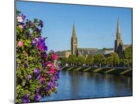 View over the River Ness towards the St. Columba and Free North Churches, Inverness, Highlands, Sco-Karol Kozlowski-Mounted Photographic Print