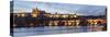 View over the River Vltava to Charles Bridge and the Castle District-Markus Lange-Stretched Canvas