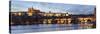 View over the River Vltava to Charles Bridge and the Castle District-Markus Lange-Stretched Canvas