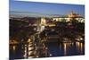 View over the River Vltava to Charles Bridge and the Castle District-Markus Lange-Mounted Photographic Print