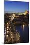 View over the River Vltava to Charles Bridge and the Castle District-Markus Lange-Mounted Photographic Print