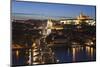 View over the River Vltava to Charles Bridge and the Castle District-Markus Lange-Mounted Photographic Print