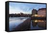 View over the River Vltava to Smetana Museum-Markus-Framed Stretched Canvas