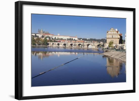 View over the River Vltava to Smetana Museum-Markus-Framed Photographic Print