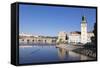 View over the River Vltava to Smetana Museum-Markus-Framed Stretched Canvas