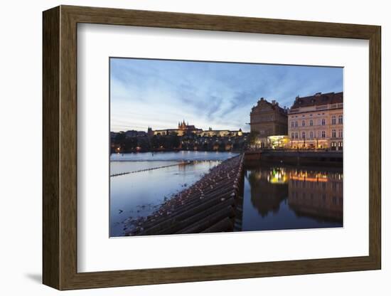 View over the River Vltava to Smetana Museum-Markus-Framed Photographic Print