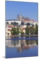 View over the River Vltava to the Castle District with St. Vitus Cathedral and Royal Palace-Markus-Mounted Photographic Print