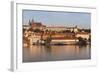 View over the River Vltava to the Castle District with St. Vitus Cathedral and Royal Palace-Markus-Framed Photographic Print