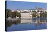 View over the River Vltava to the Castle District with St. Vitus Cathedral and Royal Palace-Markus-Stretched Canvas