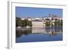 View over the River Vltava to the Castle District with St. Vitus Cathedral and Royal Palace-Markus-Framed Photographic Print