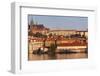 View over the River Vltava to the Castle District with St. Vitus Cathedral and Royal Palace-Markus-Framed Photographic Print