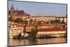 View over the River Vltava to the Castle District with St. Vitus Cathedral and Royal Palace-Markus-Mounted Photographic Print