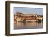 View over the River Vltava to the Castle District with St. Vitus Cathedral and Royal Palace-Markus-Framed Photographic Print