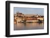 View over the River Vltava to the Castle District with St. Vitus Cathedral and Royal Palace-Markus-Framed Photographic Print