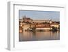 View over the River Vltava to the Castle District with St. Vitus Cathedral and Royal Palace-Markus-Framed Photographic Print