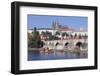 View over the River Vltava with Excursion Boat to Charles Bridge and the Castle District-Markus-Framed Photographic Print