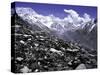 View Over the Ronbuk Glacier, Tibet-Michael Brown-Stretched Canvas