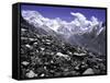 View Over the Ronbuk Glacier, Tibet-Michael Brown-Framed Stretched Canvas