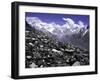 View Over the Ronbuk Glacier, Tibet-Michael Brown-Framed Photographic Print