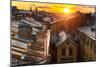 View over the Rooftops of the Historic Center of St. Petersburg, Russia during an Amazing Sunset.-De Visu-Mounted Photographic Print