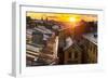 View over the Rooftops of the Historic Center of St. Petersburg, Russia during an Amazing Sunset.-De Visu-Framed Photographic Print