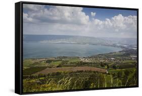 View over the Sea of Galilee (Lake Tiberias), Israel. Middle East-Yadid Levy-Framed Stretched Canvas