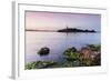 View over the Sea on the Lighthouse of the Island Illa D'Alcanada, Daybreak, Alcanada-P. Kaczynski-Framed Photographic Print