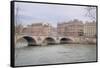 View Over The Seine-Cora Niele-Framed Stretched Canvas
