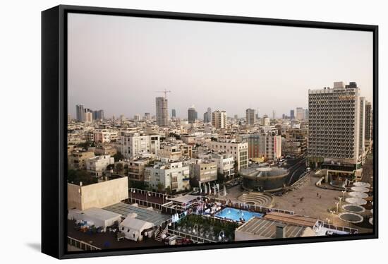 View over the Skyline of Tel Aviv, Israel, Middle East-Yadid Levy-Framed Stretched Canvas