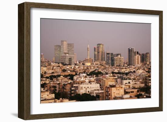 View over the Skyline of Tel Aviv, Israel, Middle East-Yadid Levy-Framed Photographic Print