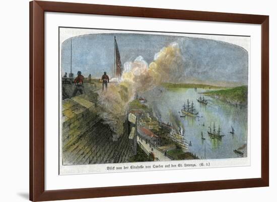 View over the St Lawrence River from the Citadel of Quebec, Canada, C1875-null-Framed Giclee Print