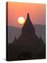 View over the Temples of Bagan at Sunset-Lee Frost-Stretched Canvas