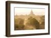 View over the Temples of Bagan Swathed in Dust and Evening Sunlight-Lee Frost-Framed Photographic Print