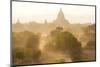 View over the Temples of Bagan Swathed in Dust and Evening Sunlight-Lee Frost-Mounted Photographic Print