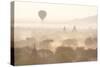 View over the Temples of Bagan Swathed in Early Morning Mist-Lee Frost-Stretched Canvas