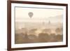 View over the Temples of Bagan Swathed in Early Morning Mist-Lee Frost-Framed Photographic Print