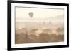 View over the Temples of Bagan Swathed in Early Morning Mist-Lee Frost-Framed Photographic Print