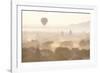 View over the Temples of Bagan Swathed in Early Morning Mist-Lee Frost-Framed Photographic Print